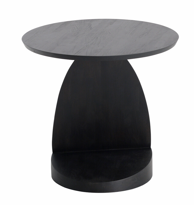 Ethnicraft Teak Oblic Black Side Table