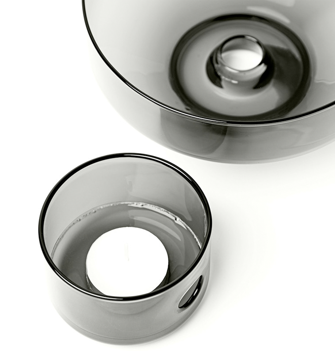 Studio Milligram Glass Oil Burner - Smoke