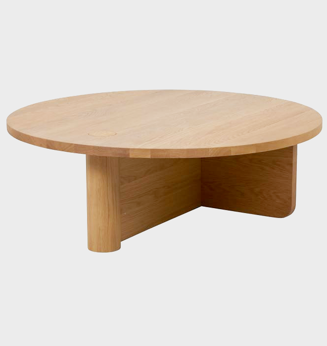 Pivot Round Coffee Table by Natadora - Oak Top