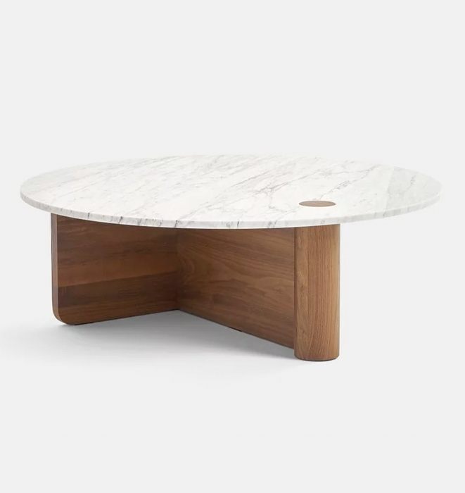 Pivot Round Coffee Table by Natadora - Walnut