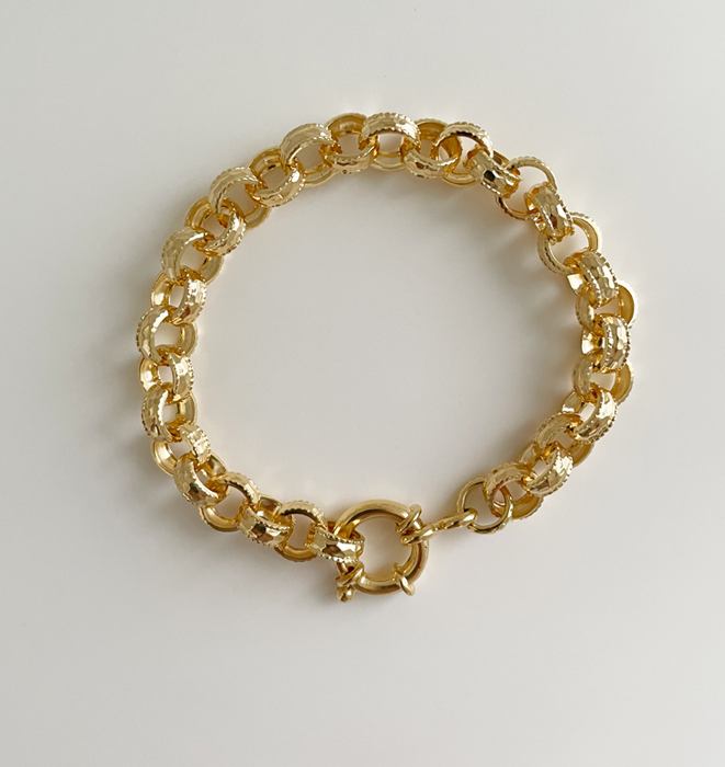 Gold Mill Belcher Bracelet