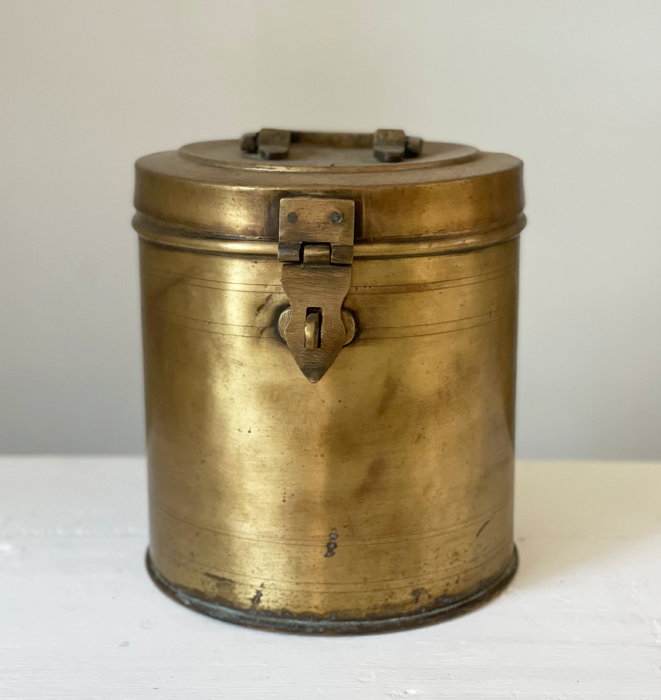 Antique Brass Container