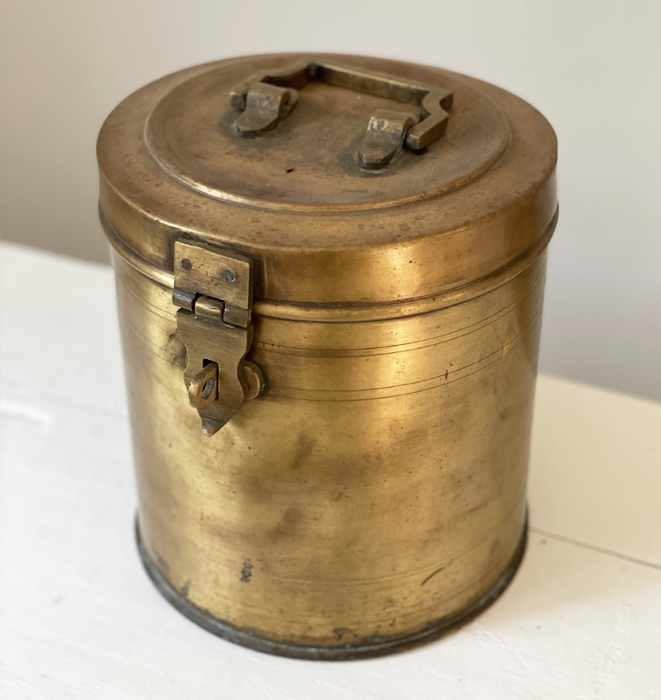 Antique Brass Container