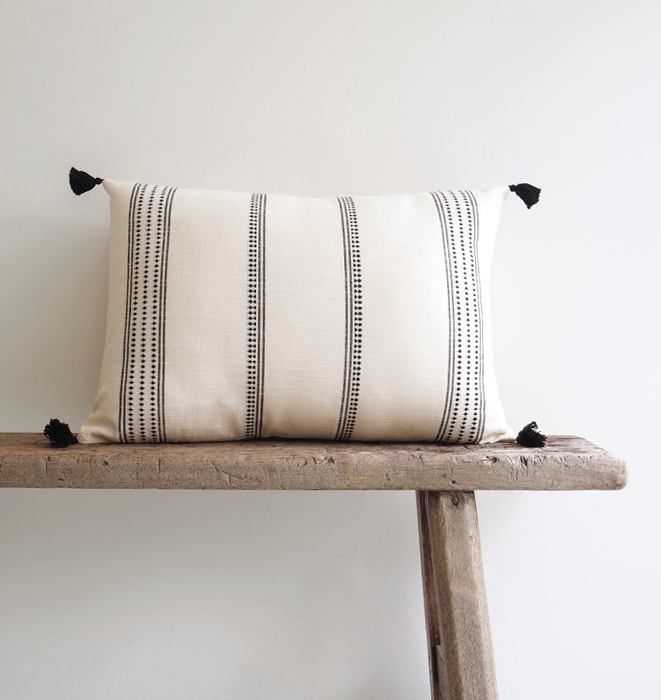 Cotton Stripe Woven Cushion