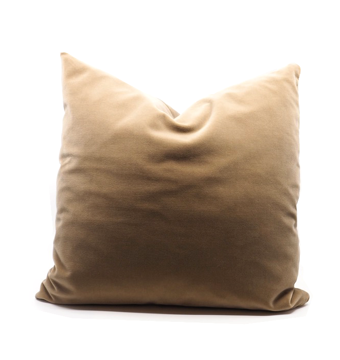 Oyster Cotton Velvet Cushion