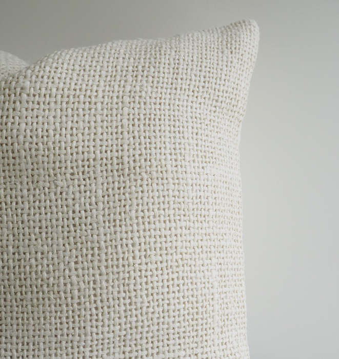 Woven Linen Chalk Cushion