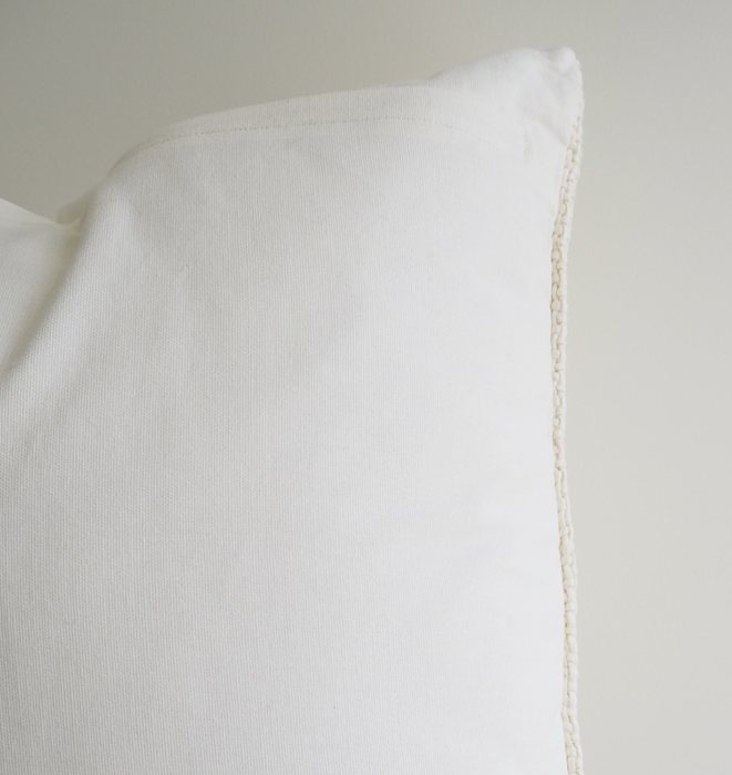 Woven Linen Chalk Cushion