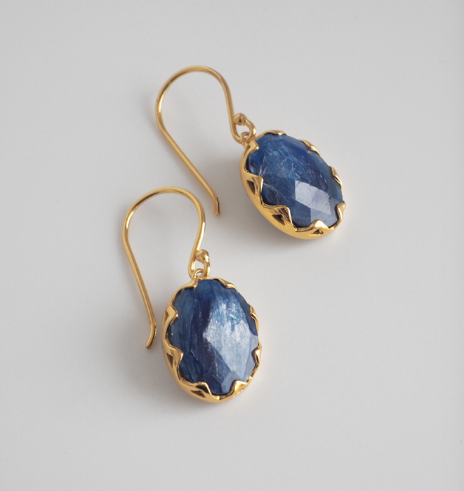 Banksia Gold Earring - Kyanite