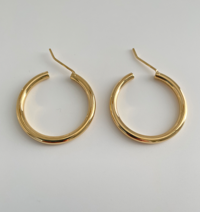 Lisa Hoop Gold Earrings