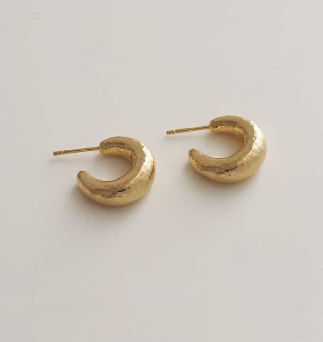 Planished Cuff Hoops - Medium