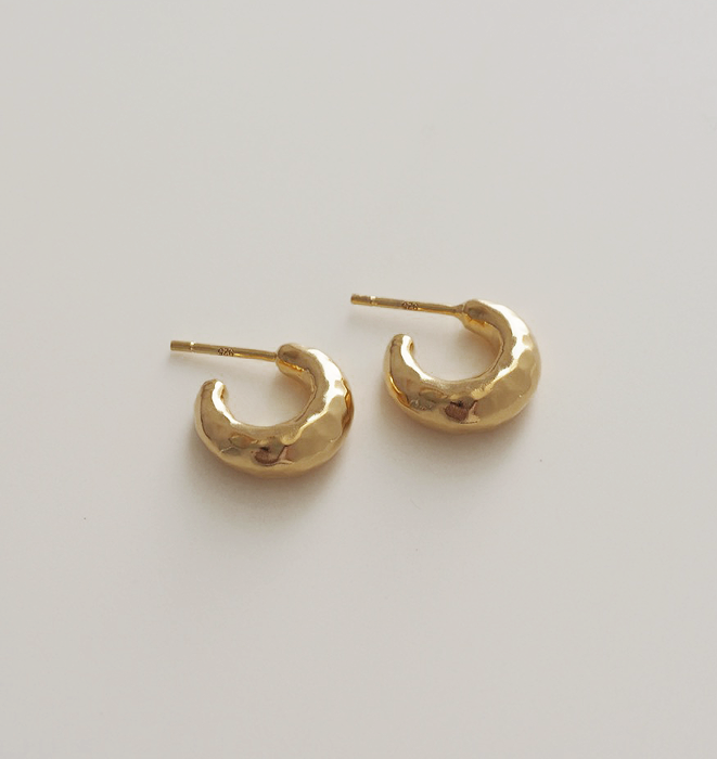 Planished Cuff Hoops - Small