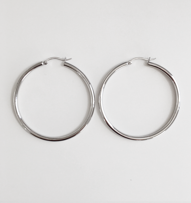 Handmade Sterling Hoops - Large