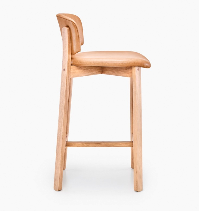 Pinta Counter Stool by Sketch - Leather Upholstery
