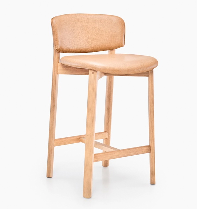 Pinta Counter Stool by Sketch - Leather Upholstery