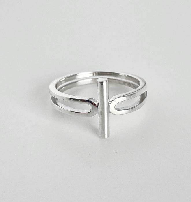 Double Bar Silver Ring – Kartique