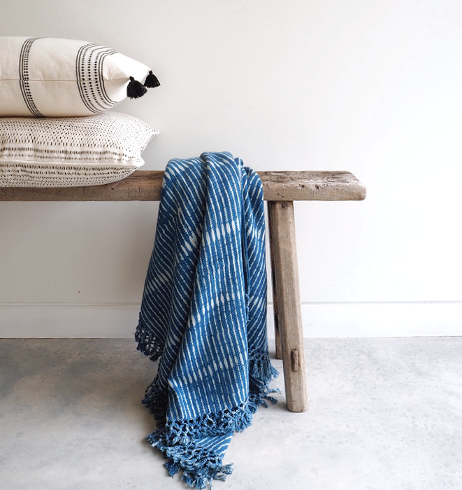 Dabu Indigo Throw