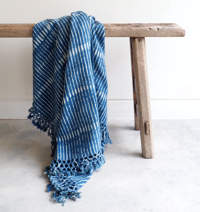 Dabu Indigo Throw