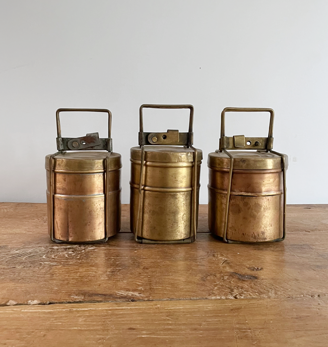 Vintage Brass Tiffins