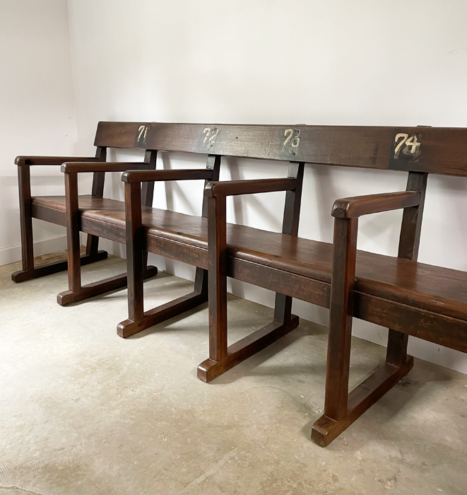 Vintage Theater Seating - Solid teak